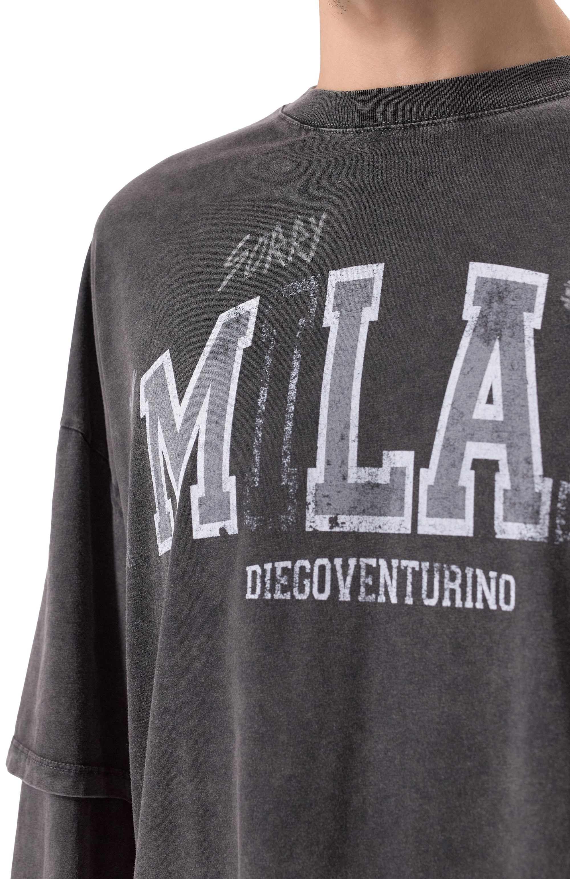 Хлопковый лонгслив DIEGO VENTURINO, арт. DVTSMLCLATE, фото 5
