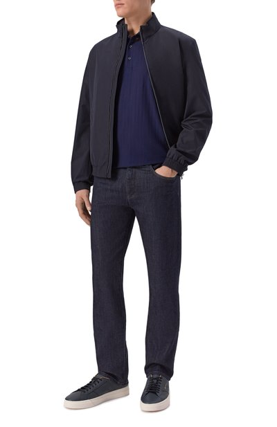 Хлопковое поло CORNELIANI темно-синего цвета по цене 29250 руб., арт. 27G518/2725031, фото 2 Хлопковое поло CORNELIANI, арт. 27G518/2725031, фото 2