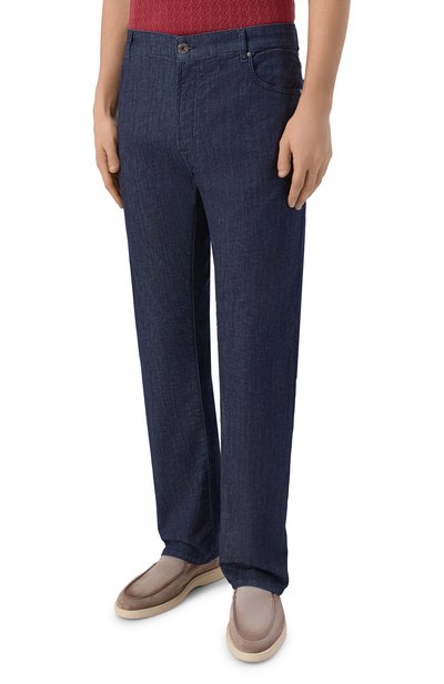 Джинсы ANDREA CAMPAGNA темно-синего цвета по цене 35200 руб., арт. P-ED BLUE RINSE/DUCKY SPACE BLUE, фото 3 Джинсы ANDREA CAMPAGNA, арт. P-ED BLUE RINSE/DUCKY SPACE BLUE, фото 3