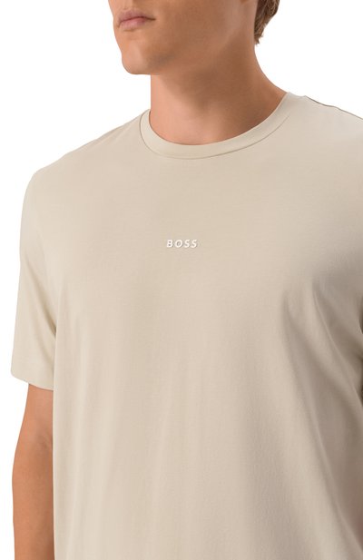 Хлопковая футболка BOSS ORANGE, арт. 50473278, фото 5