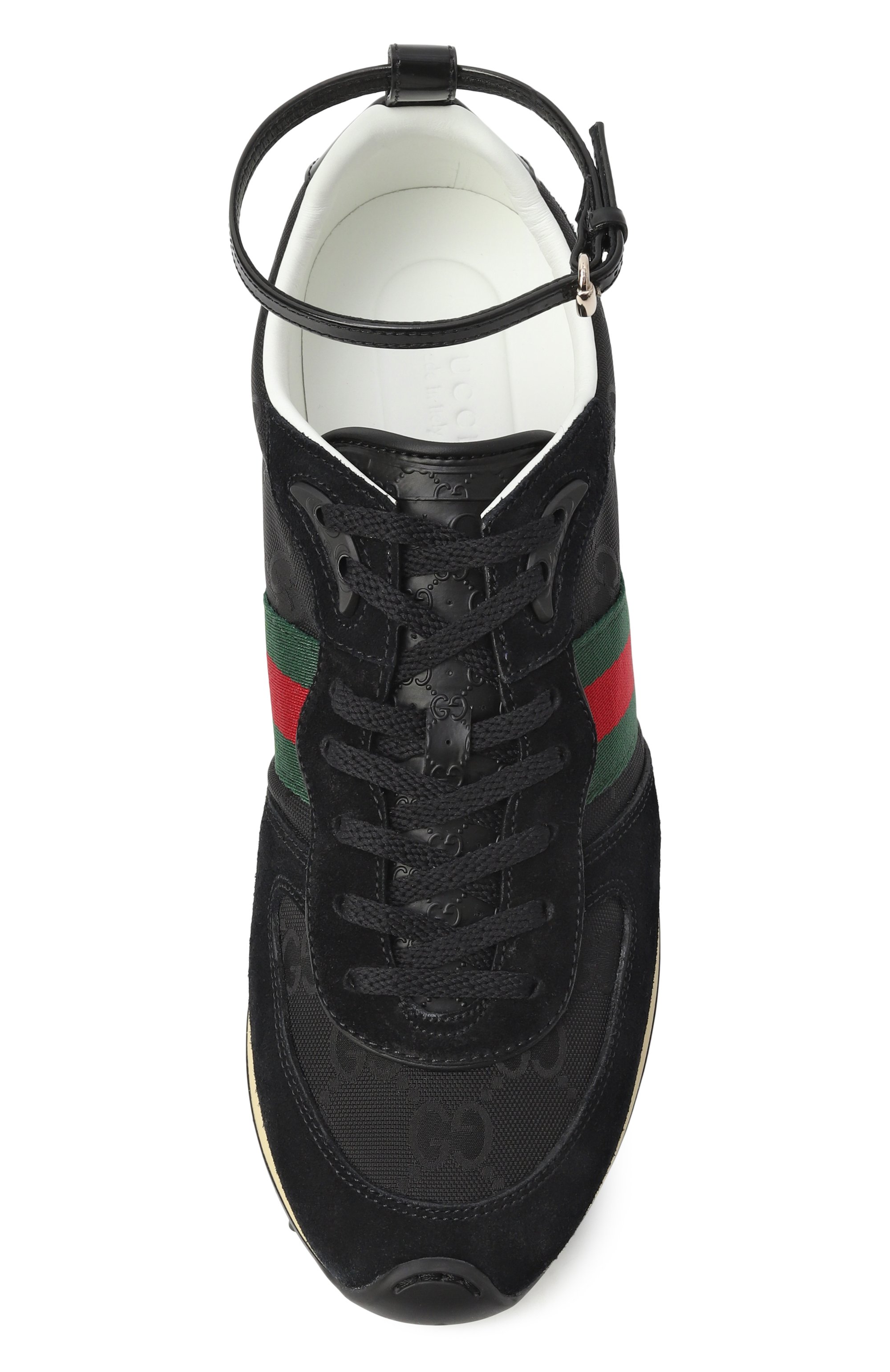 Комбинированные кроссовки re-motion GUCCI черного цвета по цене 136000 руб., арт. 840291/AAEZM, фото 6 Комбинированные кроссовки re-motion GUCCI, арт. 840291/AAEZM, фото 6