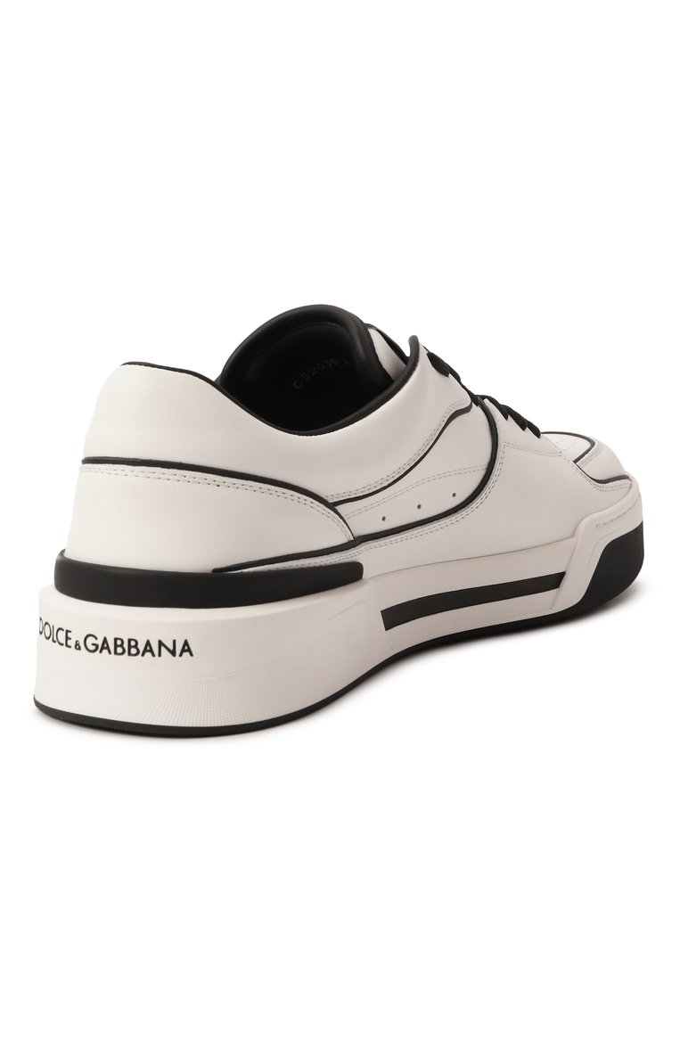 Мужские кожаные кеды new roma DOLCE & GABBANA белого цвета, арт. CS2036/AY965 | Фото 5 (Материал внутренний: Натуральная кожа; Стили: Классический; Региональные ограничения белый список (Axapta Mercury): Не проставлено; Нос: Не проставлено; Материал внешний: Натуральная кожа; Материал утеплителя: Без утеплителя; Кросс-КТ: Низкие; Подошва: Массивная; Автоматизация состава: Проставлено; Автоматизация ТО: Проставлено; Размерность: Идёт в размер)