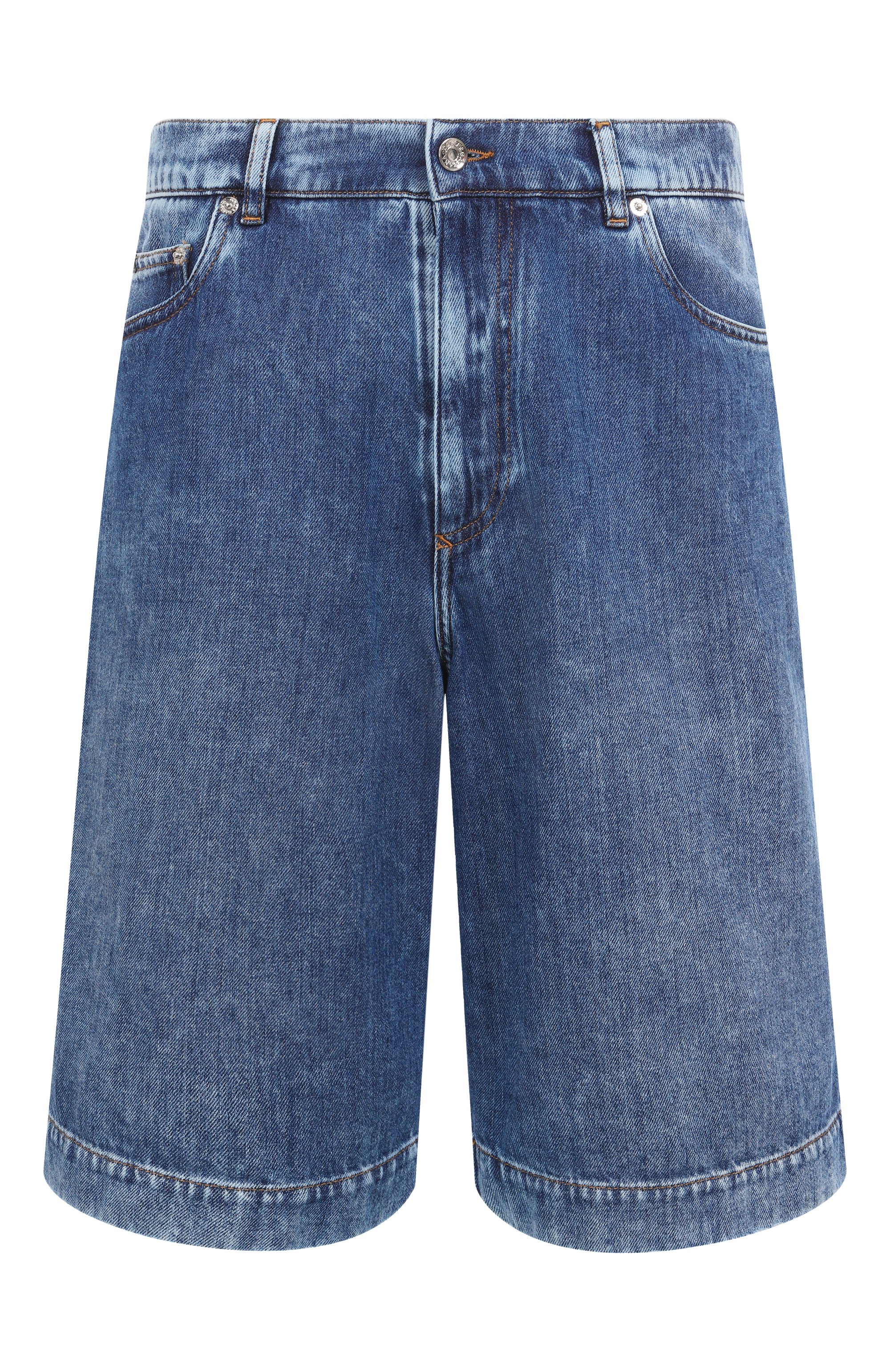 Джинсовые шорты DOLCE & GABBANA синего цвета по цене 87550 руб., арт. GP0T2Z/G8MK5, фото 1 Джинсовые шорты DOLCE & GABBANA, арт. GP0T2Z/G8MK5, фото 1