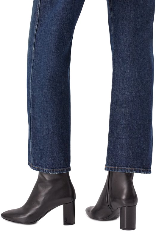 Кожаные ботильоны Lou 70 Saint Laurent 529350/AACR9 Чёрный  529350/AACR9 Фото 2