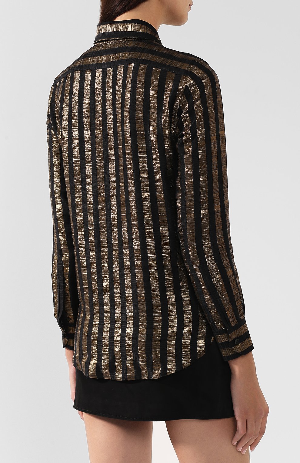 Шелковая рубашка SAINT LAURENT, арт. 395733/Y004V, фото 4