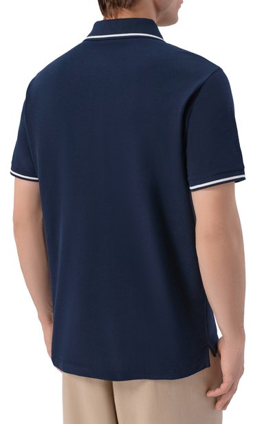 Хлопковое поло EMPORIO ARMANI темно-синего цвета по цене 13400 руб., арт. EM001380/AF20424, фото 4 Хлопковое поло EMPORIO ARMANI, арт. EM001380/AF20424, фото 4