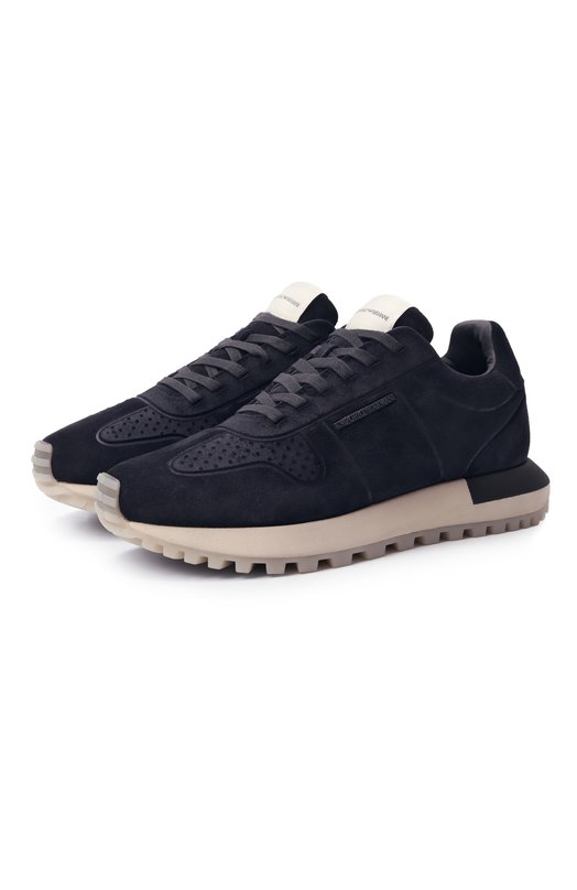 Замшевые кроссовки Emporio Armani EM003740/AF19728 Синий EM003740/AF19728