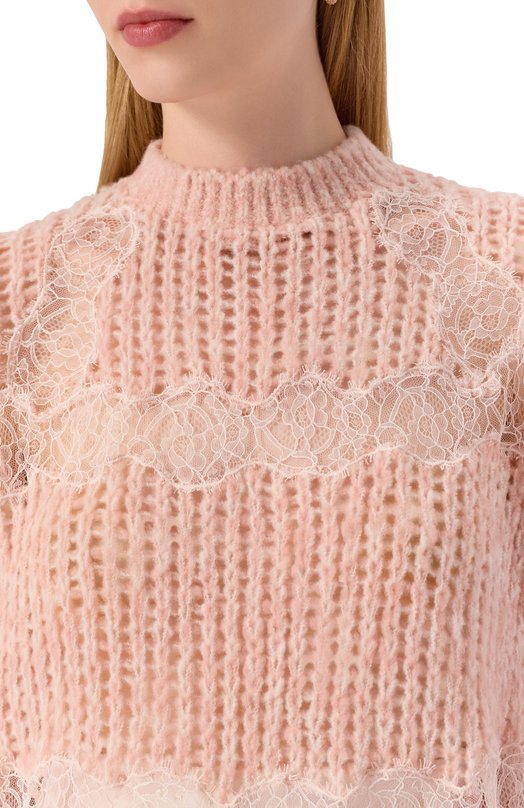Свитер из шерсти и кашемира Giambattista Valli 25FWPVCM012B/15WCA Розовый  25FWPVCM012B/15WCA Фото 5
