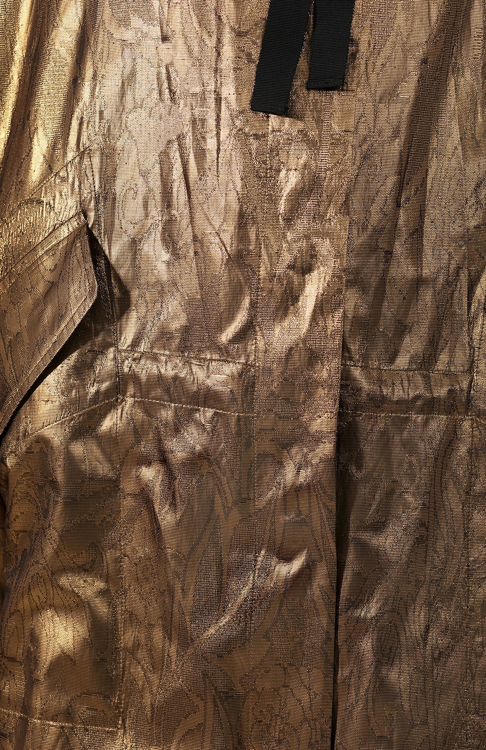 Шелковый плащ DRIES VAN NOTEN бронзового цвета по цене 157500 руб., арт. 201-10236-9366, фото 5 Шелковый плащ DRIES VAN NOTEN, арт. 201-10236-9366, фото 5