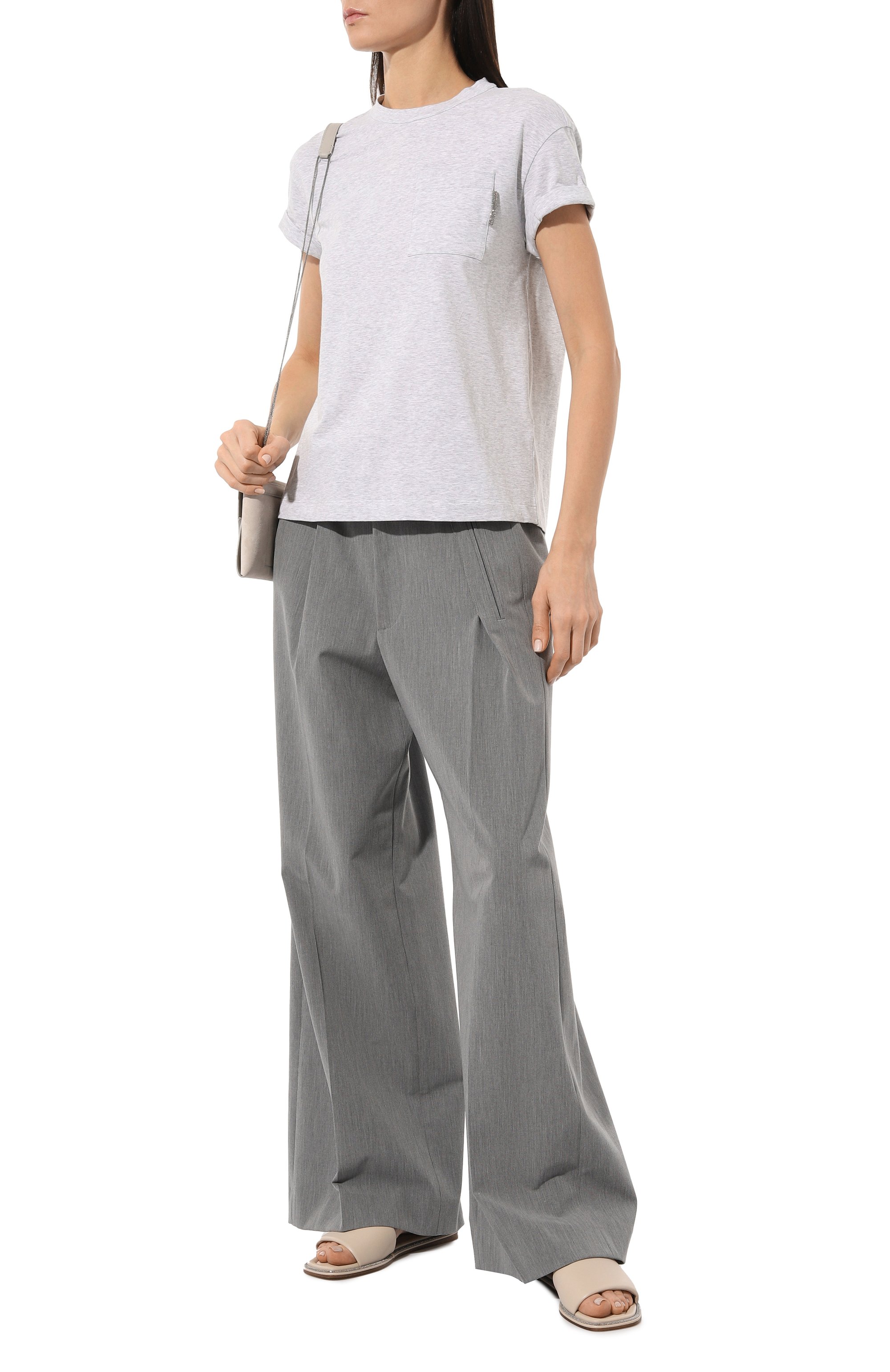 Хлопковая футболка BRUNELLO CUCINELLI, арт. M0T18BB300, фото 2