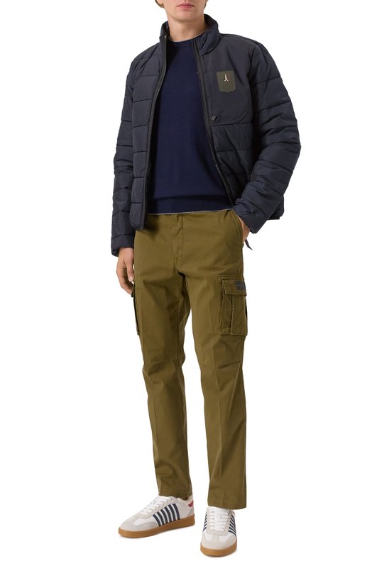 Хлопковые брюки-карго Aeronautica Militare PA1329UCT02443 Хаки  PA1329UCT02443 Фото 2