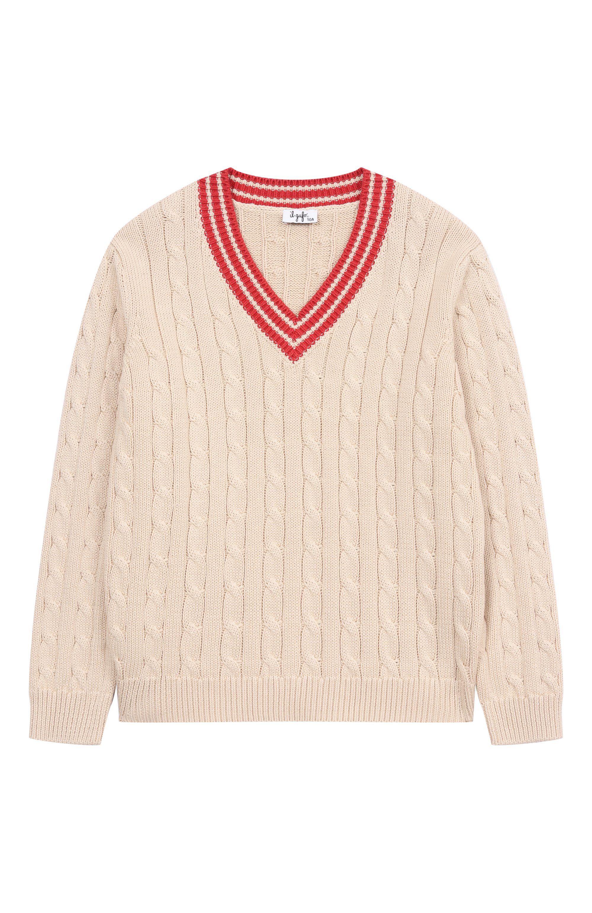 Хлопковый пуловер IL GUFO, арт. P25MA480EM109/10A-14A, фото 1