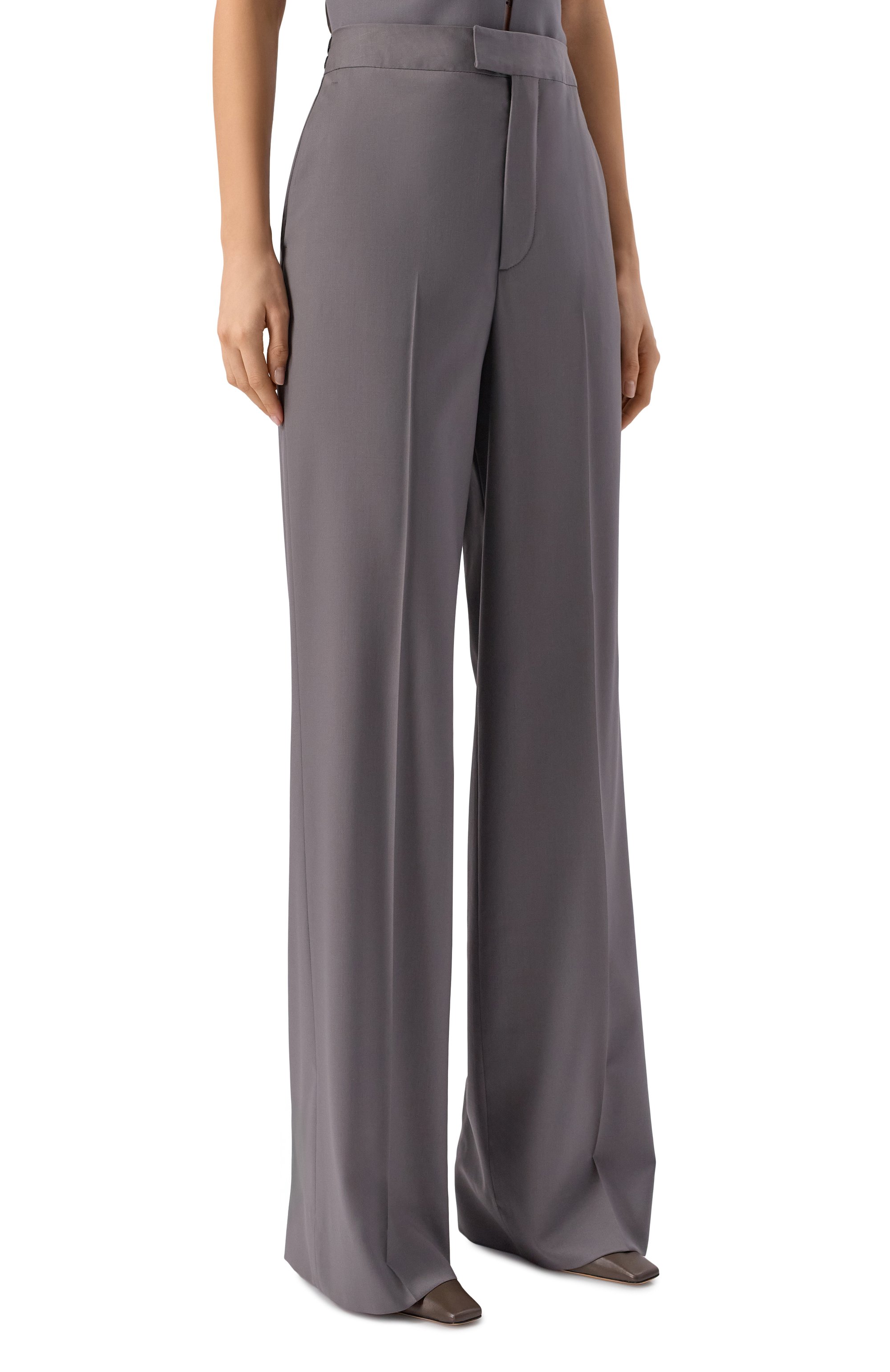 Шерстяные брюки ARMARIUM серого цвета по цене 96550 руб., арт. ARMFWP040/W032, фото 3 Шерстяные брюки ARMARIUM, арт. ARMFWP040/W032, фото 3