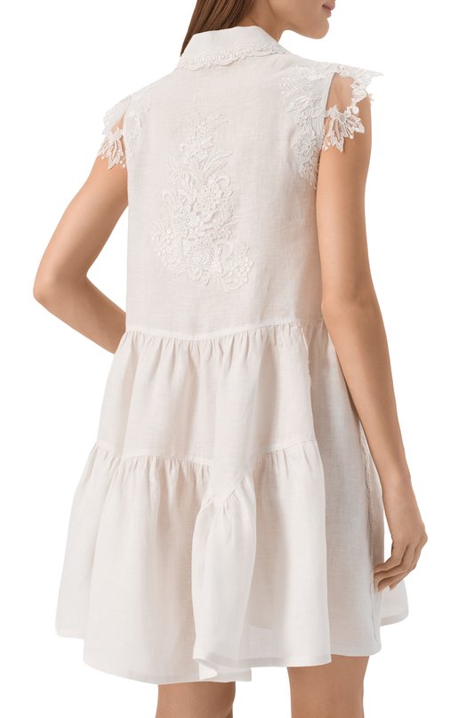 Платье из хлопка и вискозы Maurizio W06200781 Белый  W06200781 Фото 3