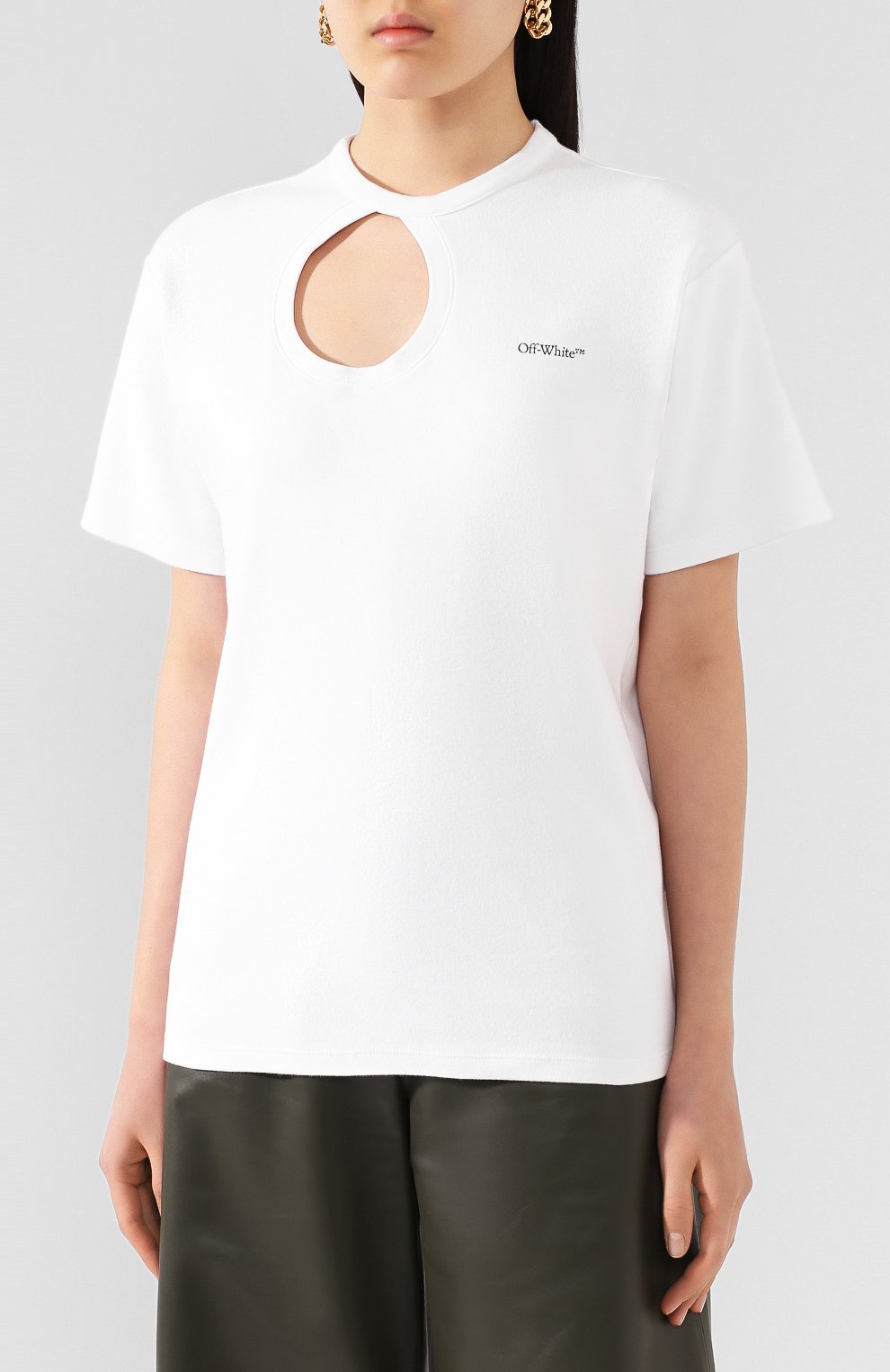 Хлопковая футболка OFF-WHITE, арт. 0WAA078S20JER0010145, фото 3
