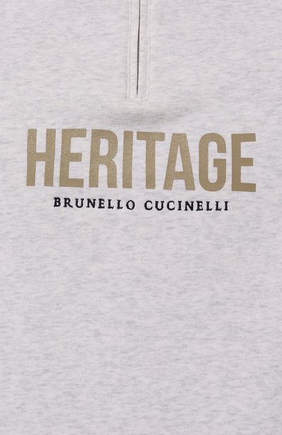 Хлопковый свитшот BRUNELLO CUCINELLI, арт. MW8369034G, фото 5