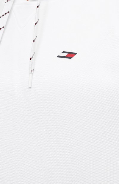 Хлопковое худи TOMMY HILFIGER белого цвета по цене 12990 руб., арт. S10S101030, фото 5 Хлопковое худи TOMMY HILFIGER, арт. S10S101030, фото 5