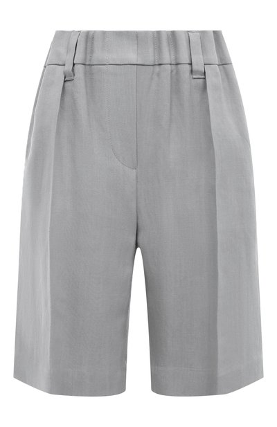 Женские шорты из вискозы и льна BRUNELLO CUCINELLI, арт. MH126B1365