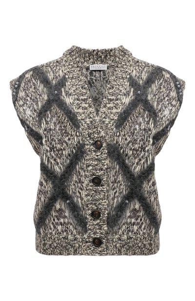 Женский шерстяной жилет BRUNELLO CUCINELLI, арт. MCER10206P