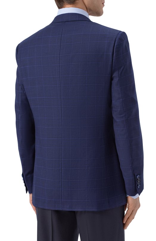 Шерстяной пиджак Brioni RG0D0X/PDA15 Синий  RG0D0X/PDA15 Фото 4