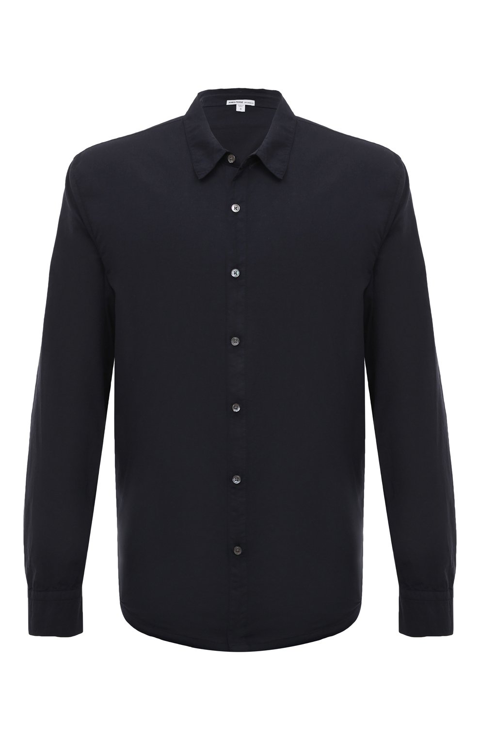 Хлопковая рубашка JAMES PERSE темно-синего цвета по цене 30850 руб., арт. MLC3408/DEE, фото 1 Хлопковая рубашка JAMES PERSE, арт. MLC3408/DEE, фото 1
