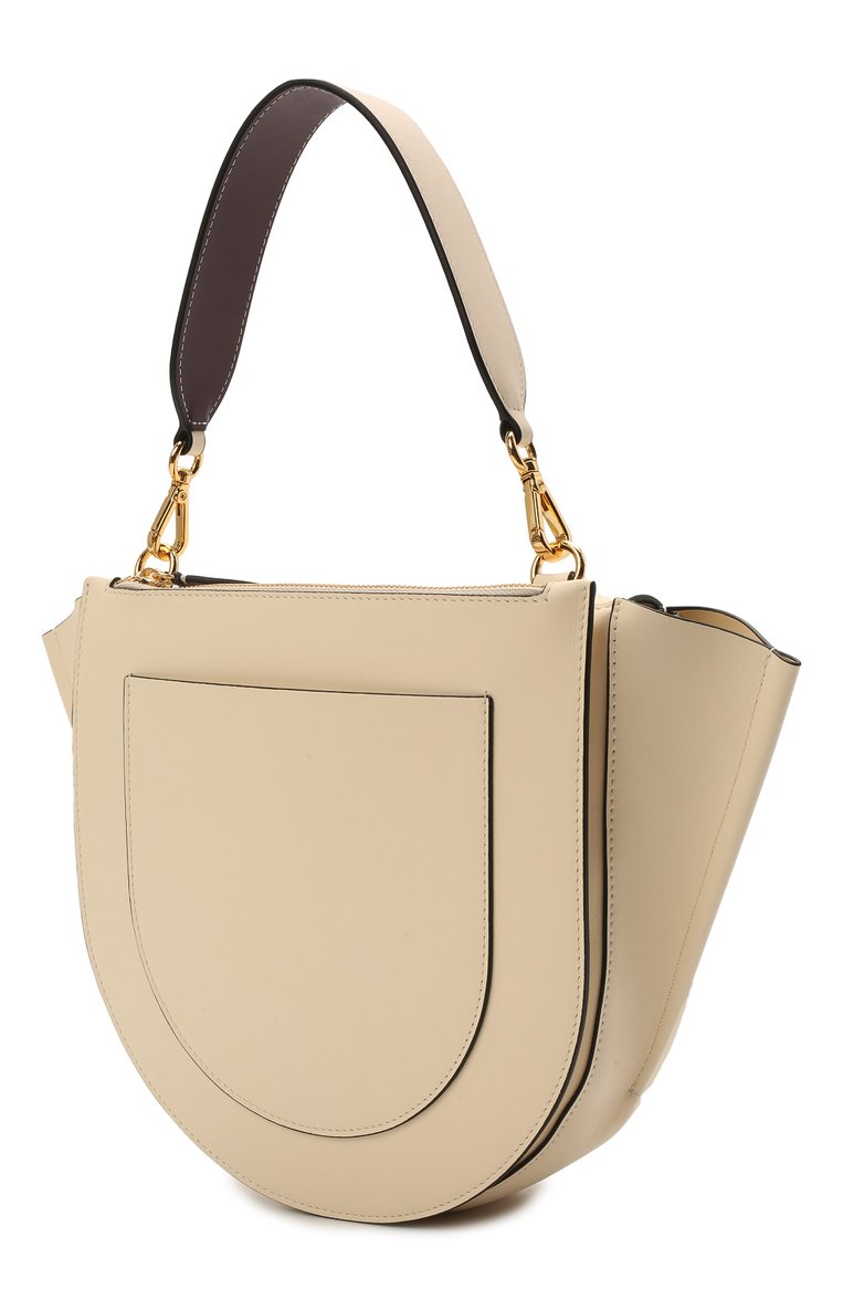 Женская сумка hortensia medium WANDLER молочного цвета, арт. H0RTENSIA BAG MEDIUM | Фото 3 (Материал: Натуральная кожа; Сумки-техничес�кие: Сумки top-handle, Сумки через плечо; Ремень/цепочка: На ремешке; Размер: medium)