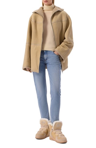 Комбинированные ботинки OFF-WHITE, арт. 0WIY001F25LEA0011011, фото 3