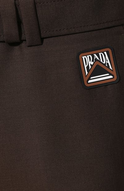 Брюки PRADA коричневого цвета по цене 94000 руб., арт. UP0039-1IEA-F0201, фото 5 Брюки PRADA, арт. UP0039-1IEA-F0201, фото 5