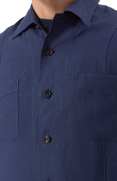 Льняная рубашка BRUNELLO CUCINELLI, арт. MM6950648, фото 5
