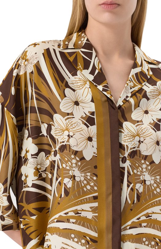 Шелковая блузка Max Mara Studio DARSENA Коричневый  DARSENA Фото 5