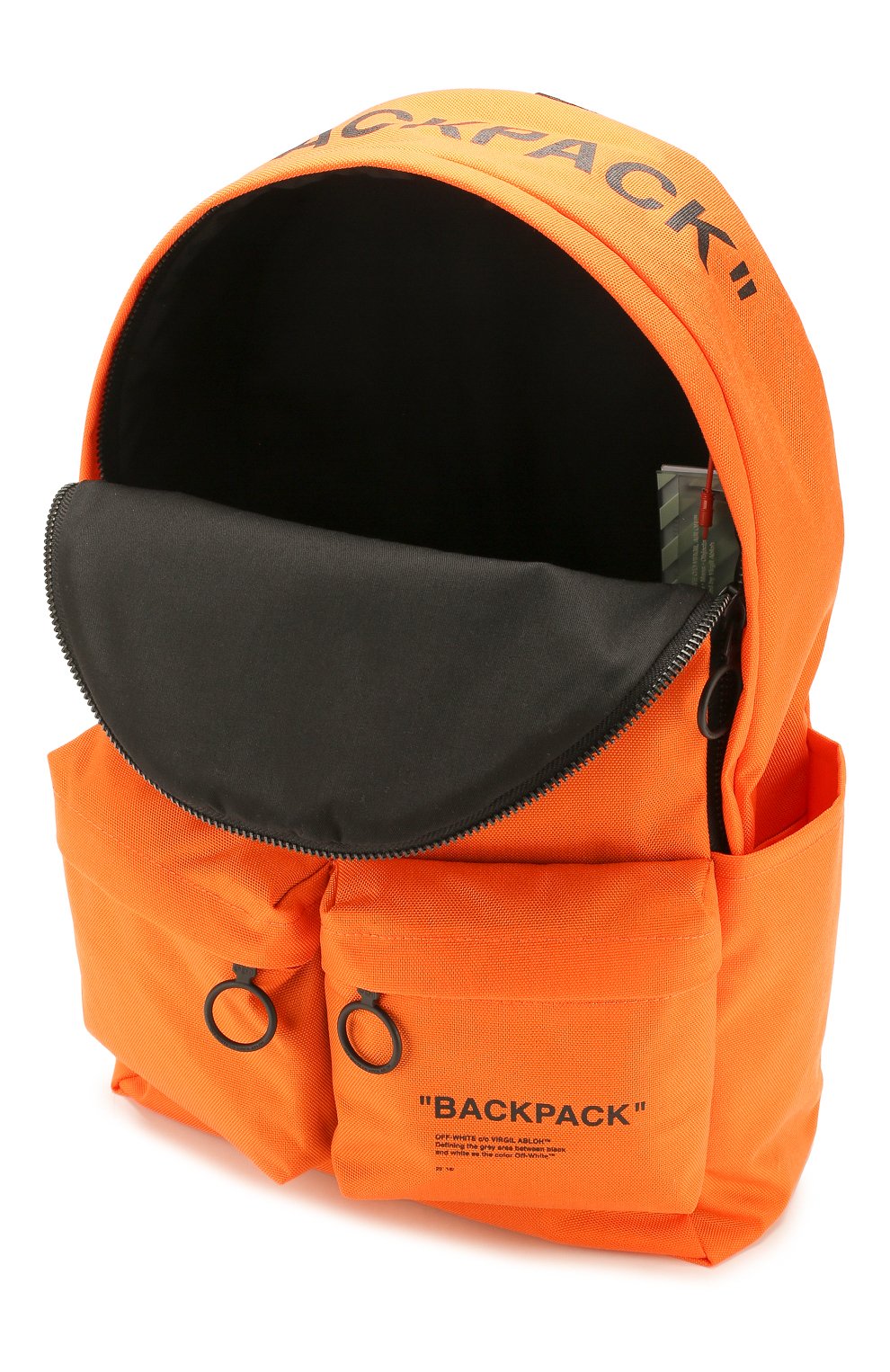 Текстильный рюкзак OFF-WHITE оранжевого цвета по цене 56600 руб., арт. 0MNB003R205210381910, фото 4 Текстильный рюкзак OFF-WHITE, арт. 0MNB003R205210381910, фото 4