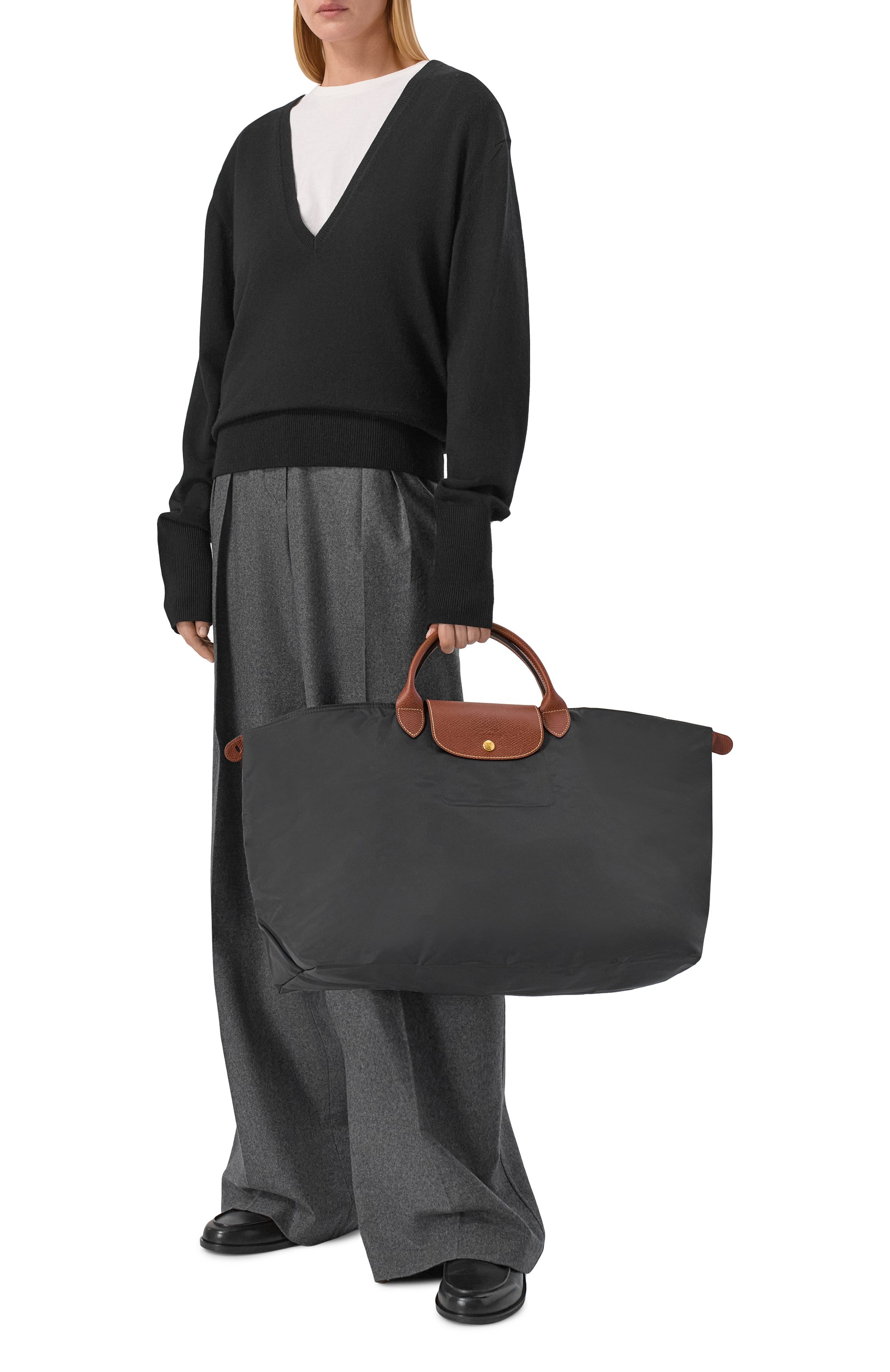 Сумка le pliage original large LONGCHAMP черного цвета по цене 25150 руб., арт. L1624089/089, фото 3 Сумка le pliage original large LONGCHAMP, арт. L1624089/089, фото 3