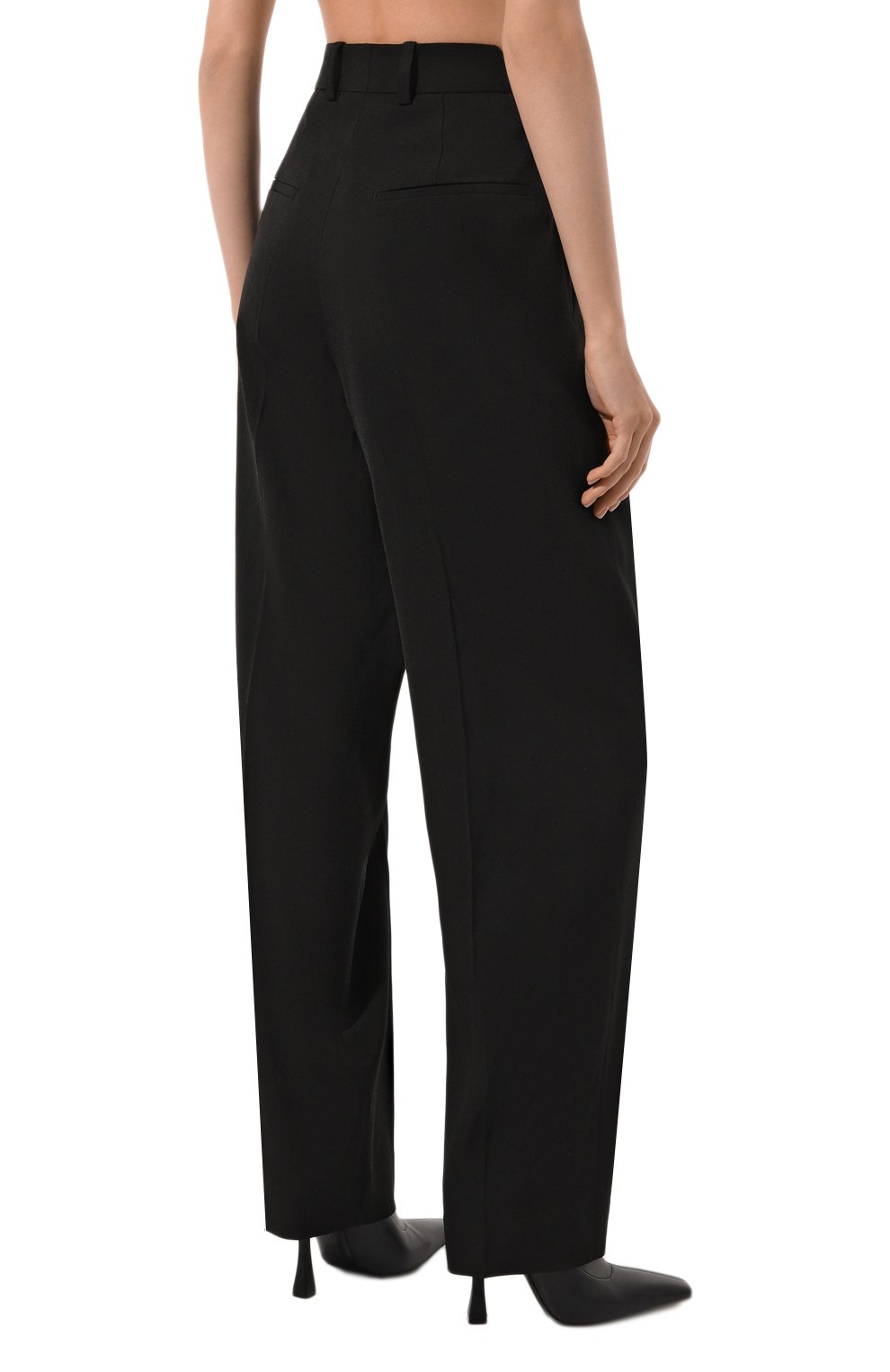 Брюки из вискозы и шелка PETAR PETROV черного цвета по цене 145000 руб., арт. F24P1, фото 4 Брюки из вискозы и шелка PETAR PETROV, арт. F24P1, фото 4