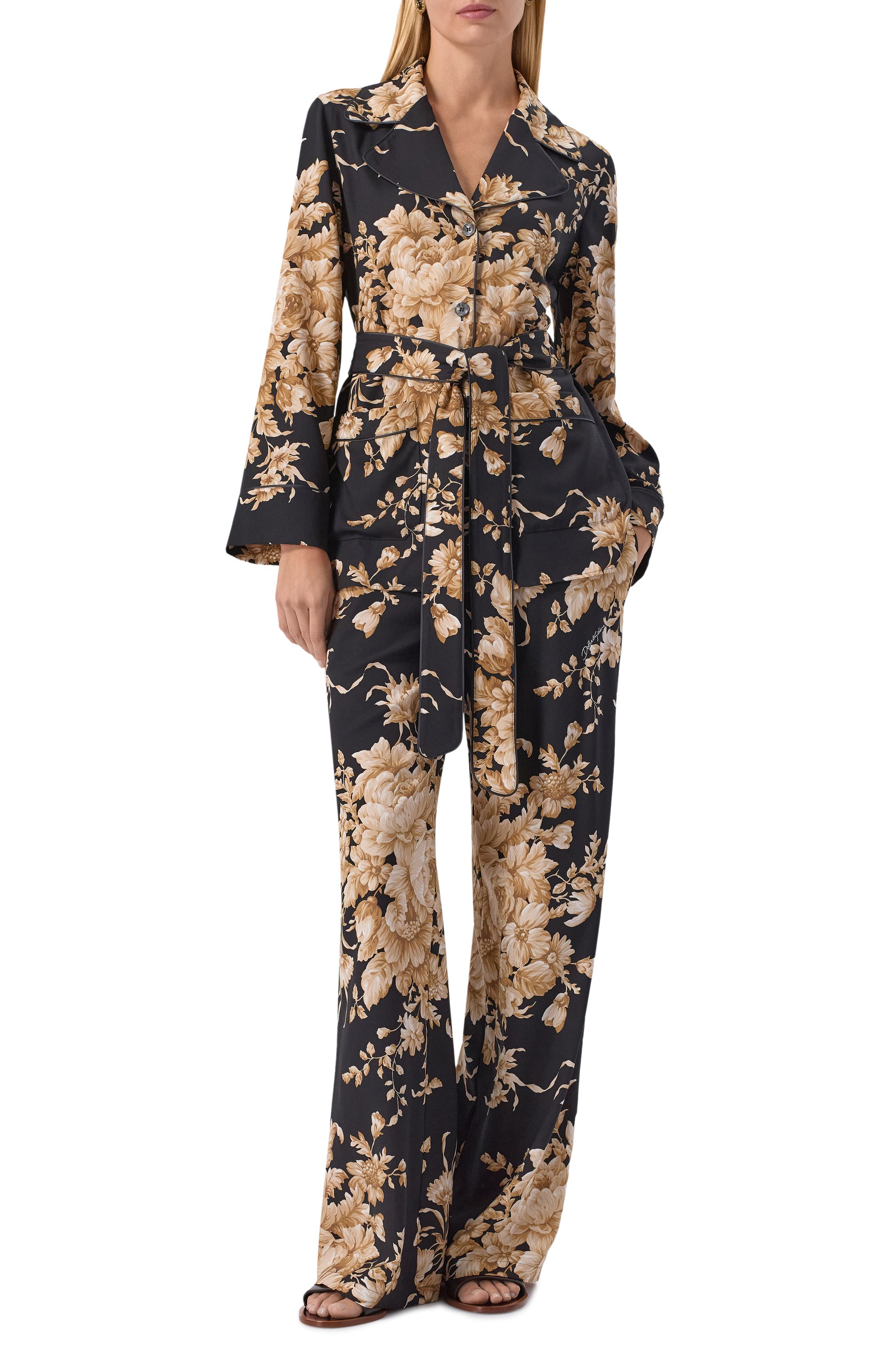 Шелковая блузка DOLCE & GABBANA черного цвета по цене 297000 руб., арт. F5Q03T/FSA7Y, фото 2 Шелковая блузка DOLCE & GABBANA, арт. F5Q03T/FSA7Y, фото 2