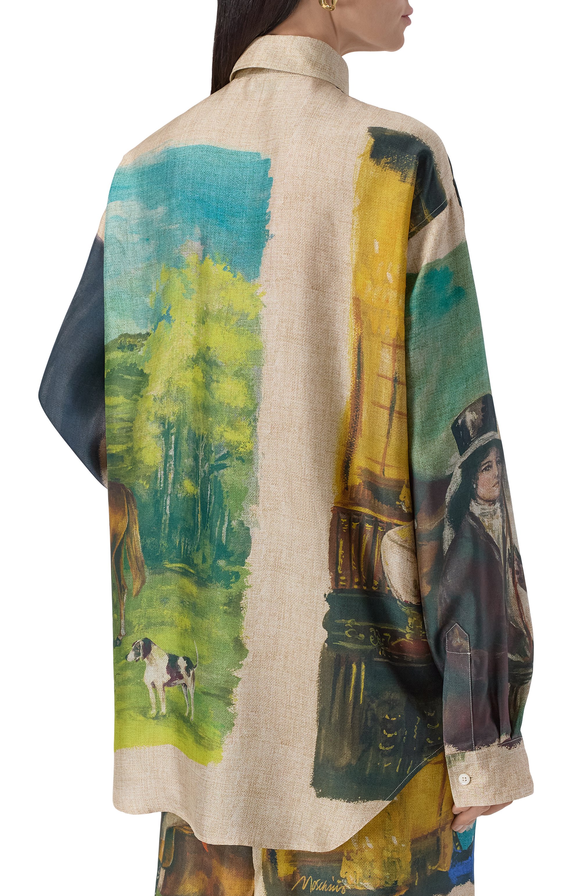 Шелковая блузка MOSCHINO разноцветного цвета по цене 151000 руб., арт. A0242/5556, фото 4 Шелковая блузка MOSCHINO, арт. A0242/5556, фото 4