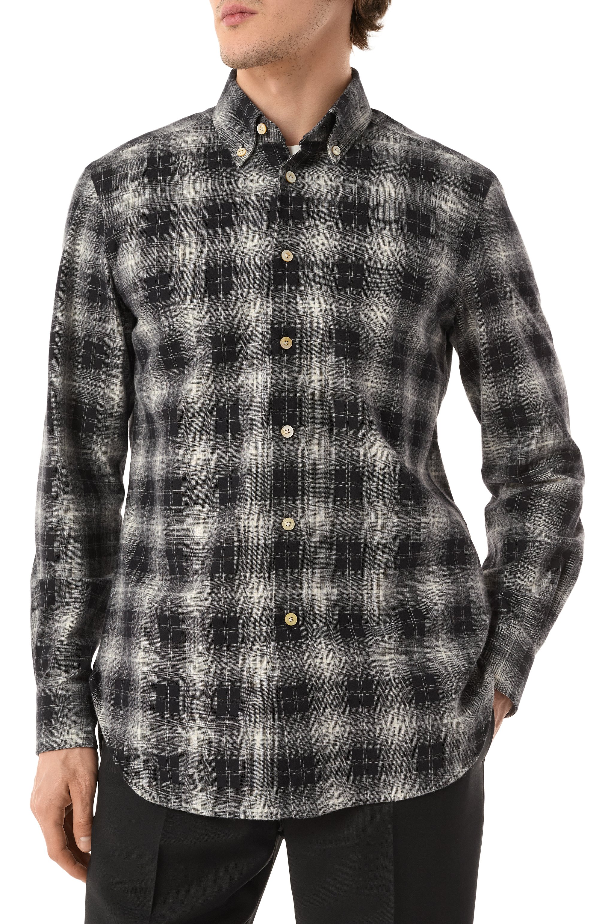 Хлопковая рубашка KITON, арт. UCIH0903403, фото 3