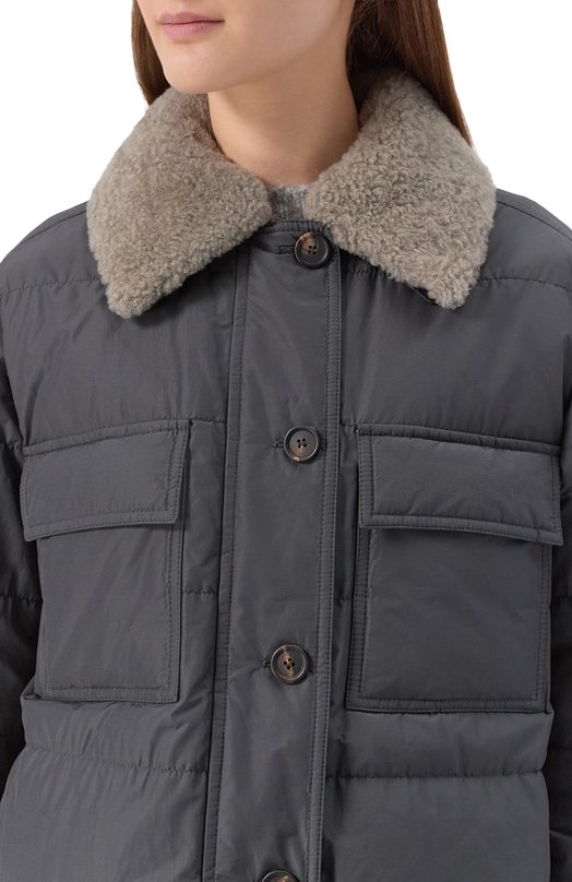 Пуховая куртка Brunello Cucinelli MG5017688 Серый  MG5017688 Фото 5