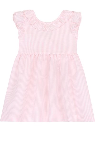 Платье из льна и хлопка с оборками и бантом IL GUFO, арт. P18VM444L1004/2A-4A, фото 1