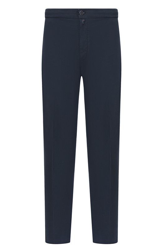 Брюки из хлопка и шелка Kiton UPLACRK0607H Синий UPLACRK0607H