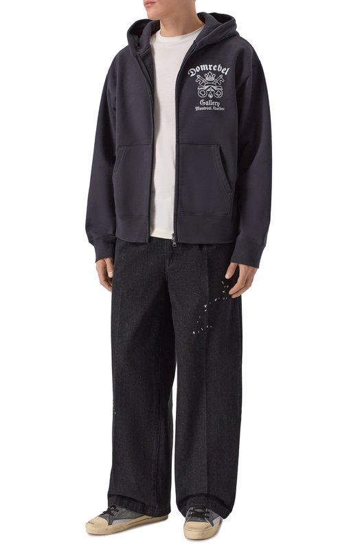 Хлопковая толстовка DOMREBEL M KEYS/ZIP H00DIE Серый  M KEYS/ZIP H00DIE Фото 2