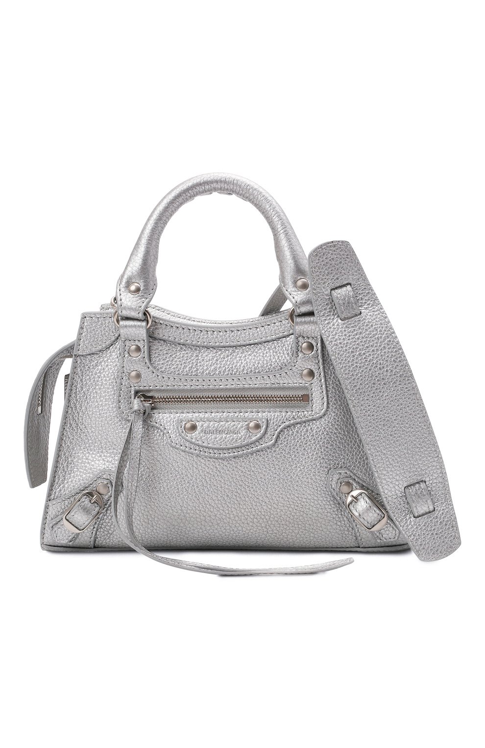 Сумка neo classic city mini BALENCIAGA серебряного цвета по цене 183000 руб., арт. 638524/15YKY, фото 6 Сумка neo classic city mini BALENCIAGA, арт. 638524/15YKY, фото 6