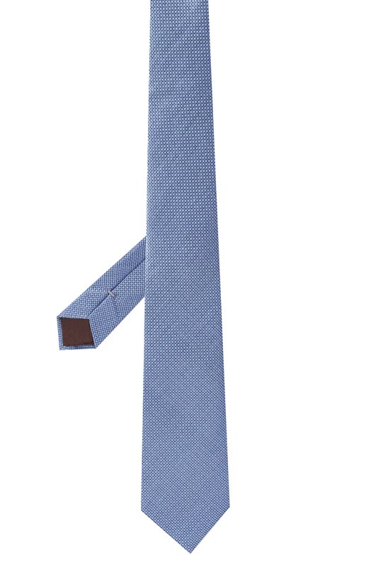Галстук из шелка и льна Canali 18/HJ04592 Голубой  18/HJ04592 Фото 3
