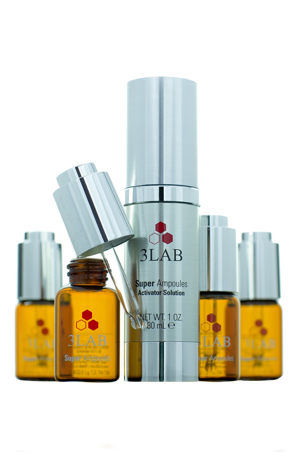 Двухкомпонентная антивозрастная сыворотка для лица "супер ампулы" (30ml+4x0,7g) 3LAB бесцветного цвета по цене 136760 руб., арт. 0686967002747, фото 2 Двухкомпонентная антивозрастная сыворотка для лица "супер ампулы" (30ml+4x0,7g) 3LAB, арт. 0686967002747, фото 2