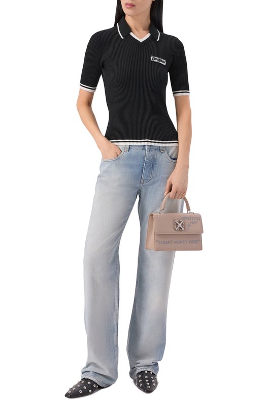 Сумка Jitney 1.4 Off-White 0WNP062S26LEA001 Бежевый  0WNP062S26LEA001 Фото 3