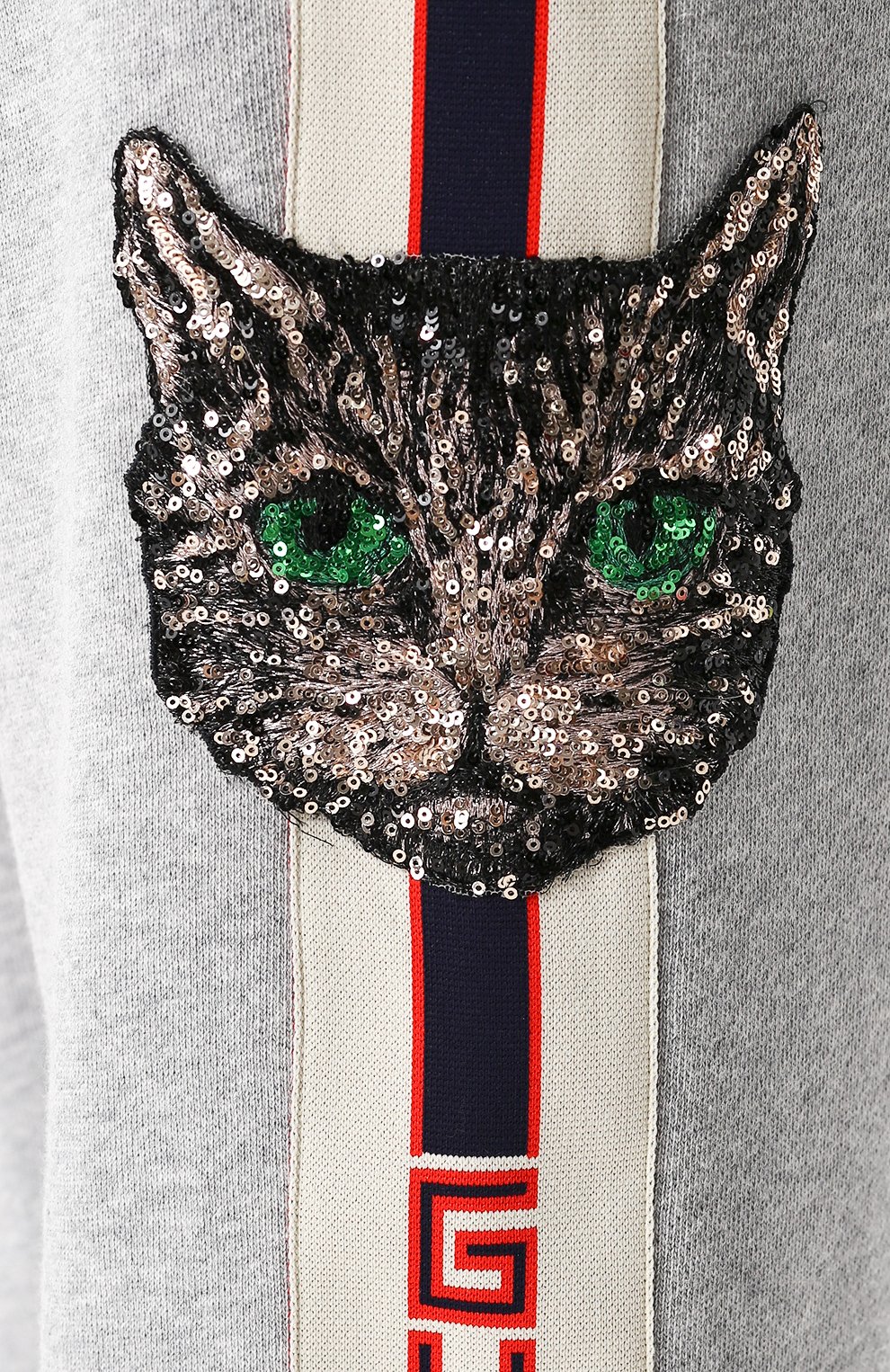 Хлопковые джоггеры с лампасами и декоративной отделкой GUCCI, арт. 502119/X9P79, фото 5