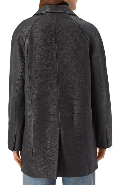 Кожаное полупальто 12 STOREEZ черного цвета по цене 120000 руб., арт. 119111, фото 4 Кожаное полупальто 12 STOREEZ, арт. 119111, фото 4