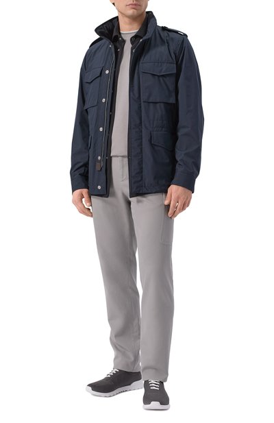 Хлопковая футболка KITON серого цвета по цене 114500 руб., арт. UMK0970, фото 2 Хлопковая футболка KITON, арт. UMK0970, фото 2