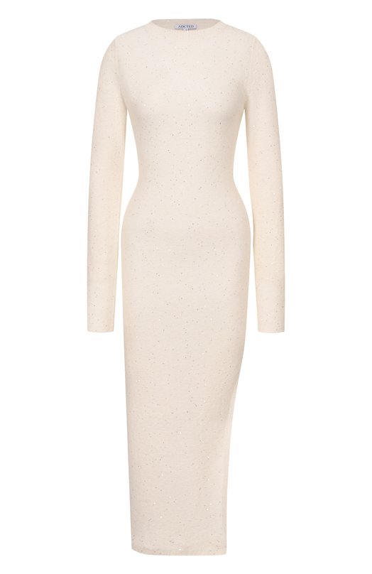 Платье из кашемира и хлопка Addicted MK914 SEQ-1 Кремовый MK914 SEQ-1