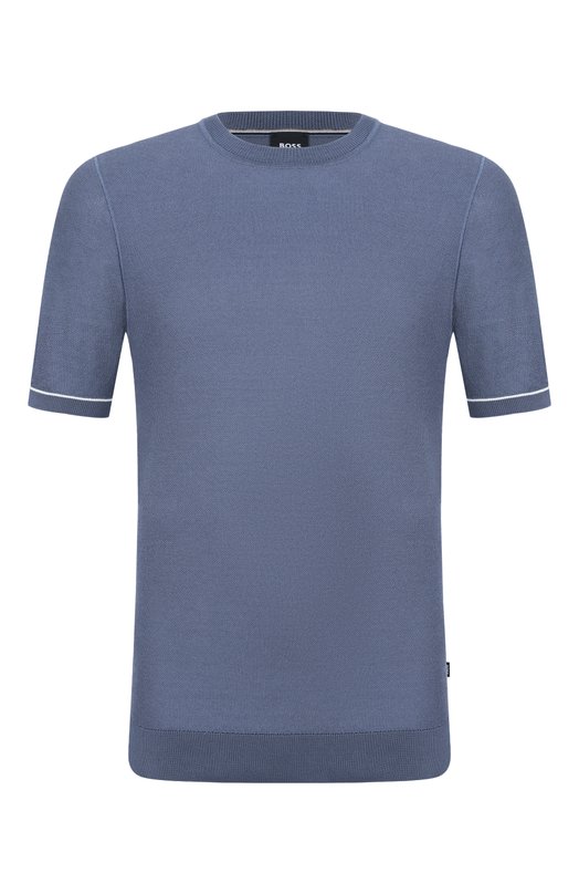 Джемпер из хлопка и лиоцелла BOSS 50560482 Синий 50560482