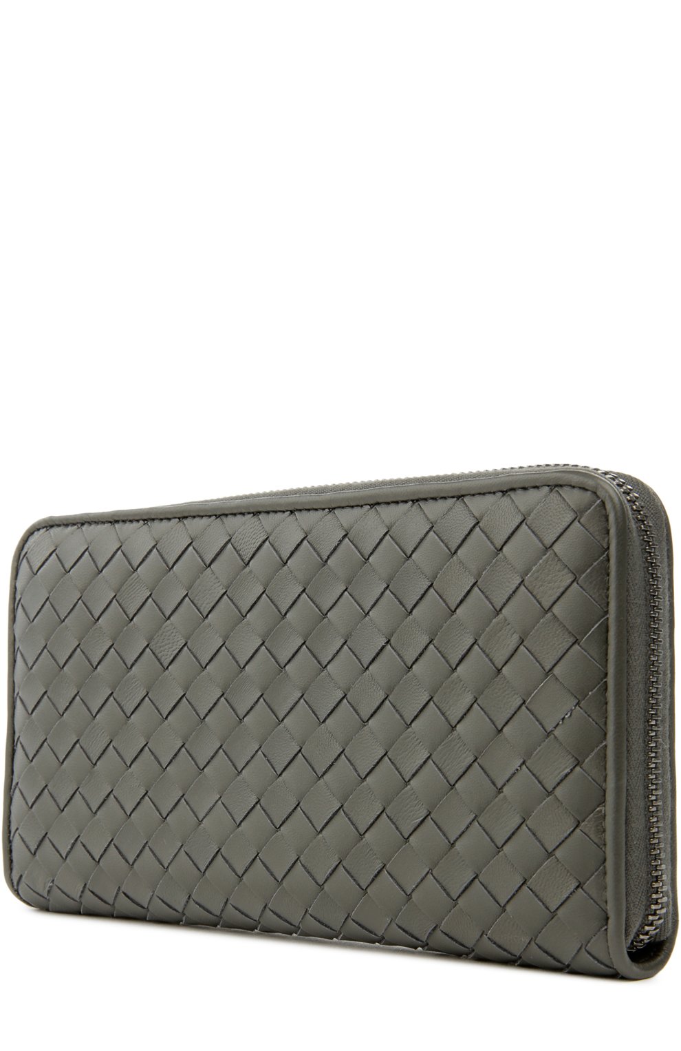 Кожаный кошелек на молнии с плетением intrecciato BOTTEGA VENETA серого цвета по цене 99500 руб., арт. 275064/V001N, фото 3 Кожаный кошелек на молнии с плетением intrecciato BOTTEGA VENETA, арт. 275064/V001N, фото 3